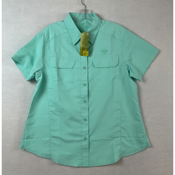 Boy Scouts of America Tops - Boy Scouts Of America Ladies Adventure Shirt Womens L Mint Green Vented NEW